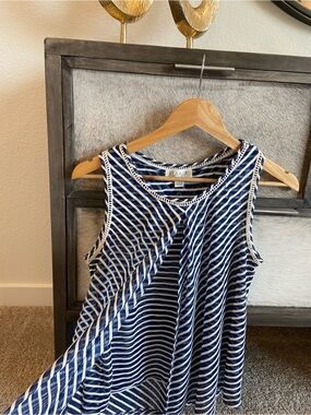 open front and back flowy tank tunic top petite medium